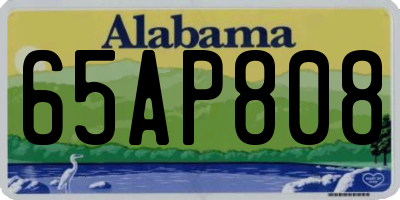 AL license plate 65AP808