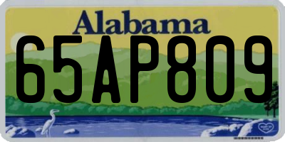 AL license plate 65AP809