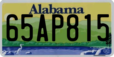 AL license plate 65AP815