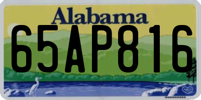 AL license plate 65AP816