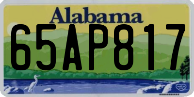 AL license plate 65AP817