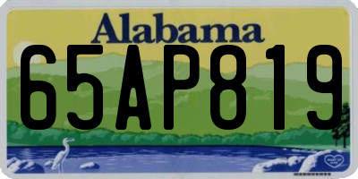 AL license plate 65AP819