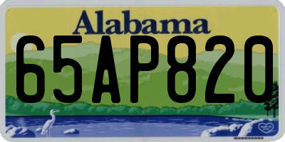 AL license plate 65AP820
