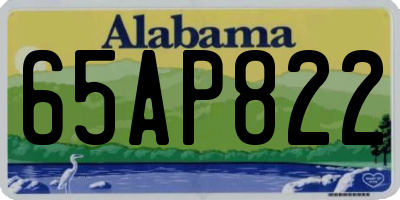 AL license plate 65AP822