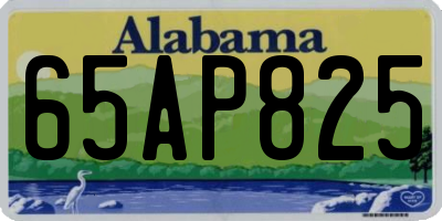 AL license plate 65AP825