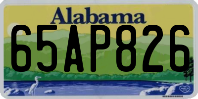 AL license plate 65AP826