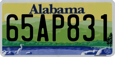 AL license plate 65AP831