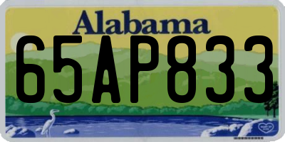 AL license plate 65AP833