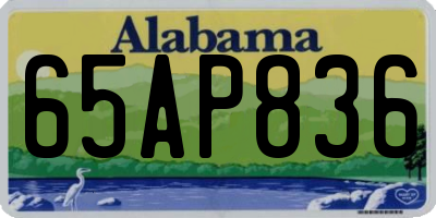 AL license plate 65AP836