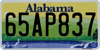 AL license plate 65AP837