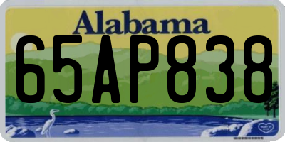 AL license plate 65AP838