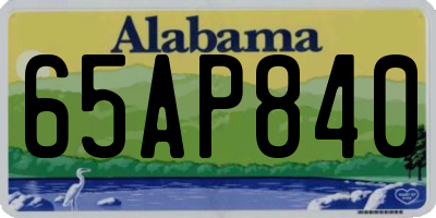 AL license plate 65AP840