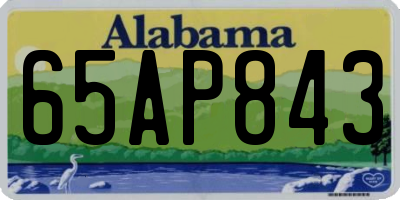 AL license plate 65AP843