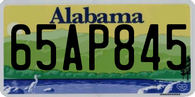 AL license plate 65AP845