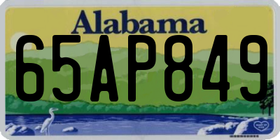 AL license plate 65AP849