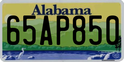 AL license plate 65AP850