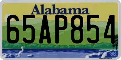 AL license plate 65AP854