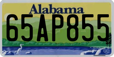 AL license plate 65AP855