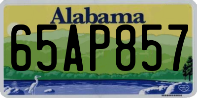 AL license plate 65AP857