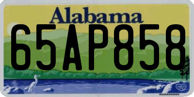 AL license plate 65AP858