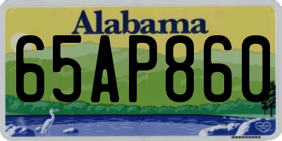 AL license plate 65AP860