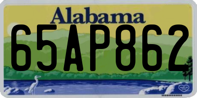 AL license plate 65AP862