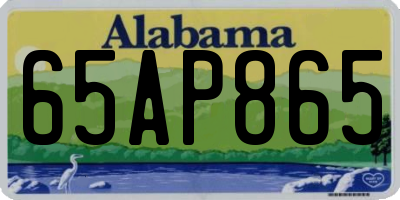 AL license plate 65AP865