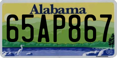 AL license plate 65AP867