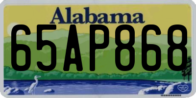 AL license plate 65AP868