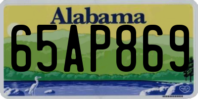 AL license plate 65AP869