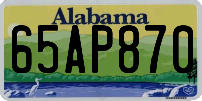 AL license plate 65AP870