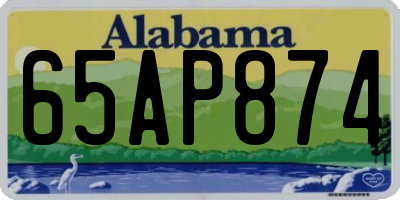 AL license plate 65AP874