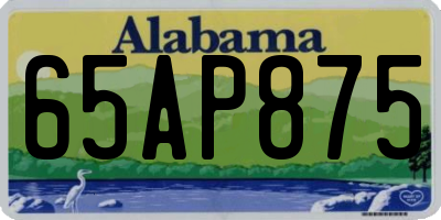 AL license plate 65AP875