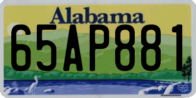 AL license plate 65AP881