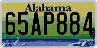 AL license plate 65AP884