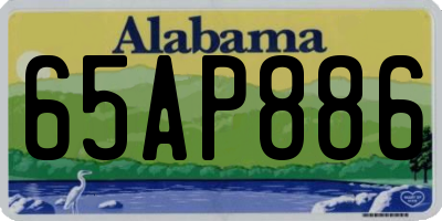 AL license plate 65AP886