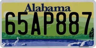 AL license plate 65AP887