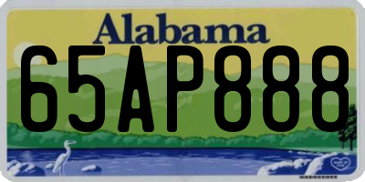AL license plate 65AP888