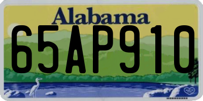 AL license plate 65AP910