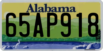 AL license plate 65AP918