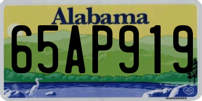 AL license plate 65AP919