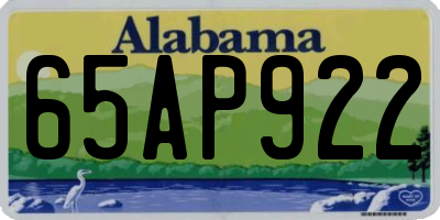 AL license plate 65AP922