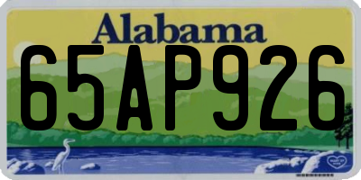 AL license plate 65AP926