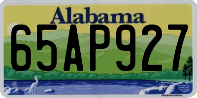 AL license plate 65AP927