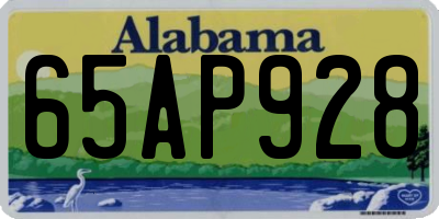 AL license plate 65AP928