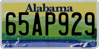 AL license plate 65AP929
