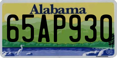 AL license plate 65AP930
