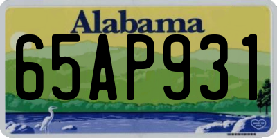AL license plate 65AP931