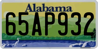 AL license plate 65AP932