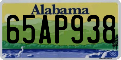 AL license plate 65AP938